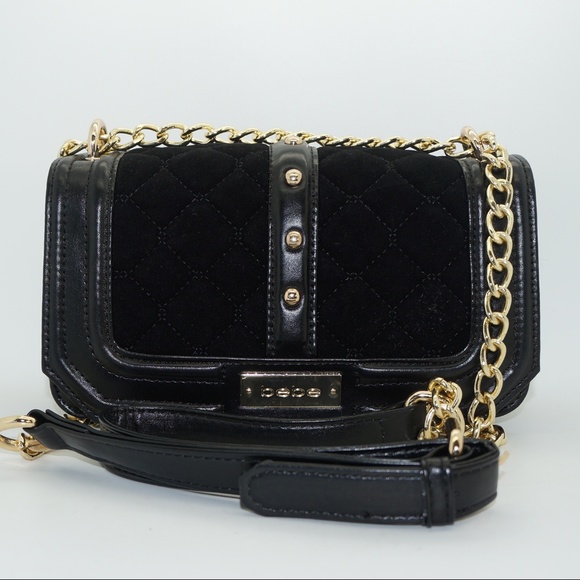 bebe Bags Bebe Black Mini Quilted Studded Crossbody Purse Poshmark